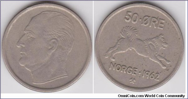 1962 Norway 50 Öre