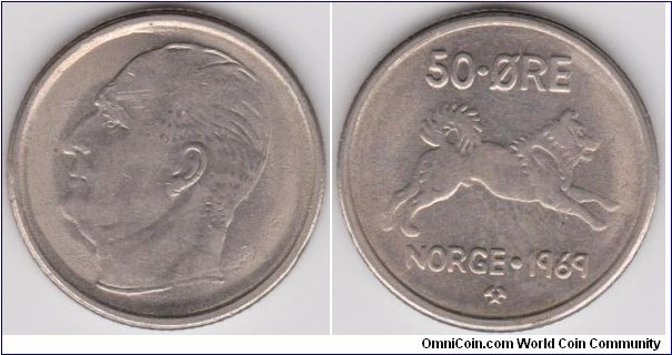 1969 Norway 50 Öre 