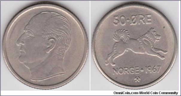 1967 Norway 50 Öre 