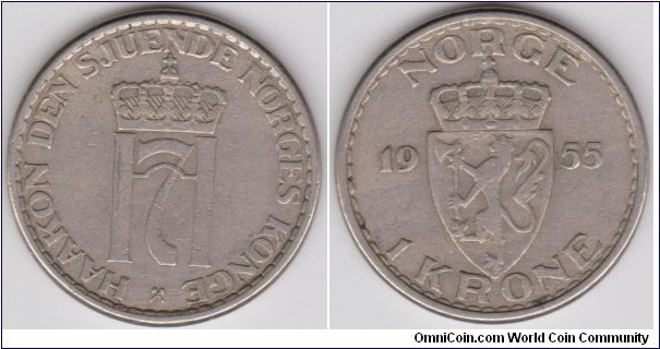 1955 Norway 1 Krone