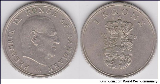 1972 Danmark 1 Krone