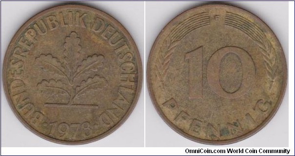 1978 Germany 10 Phennig