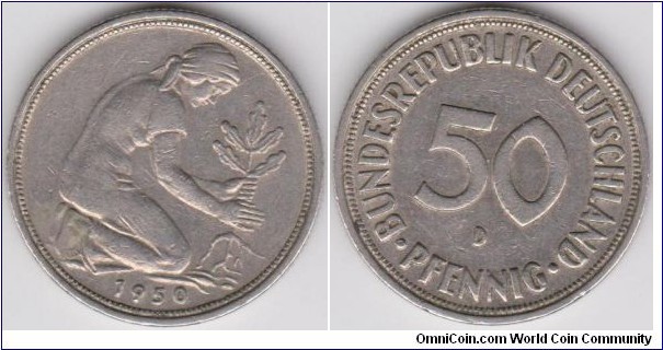 1950 Germany 50 Phennig