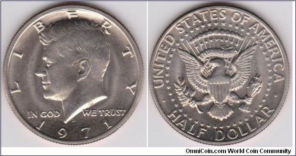 1971 D Kennedy 50 Cents 