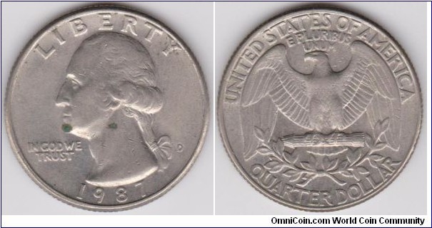 1987 D Washington Quarter