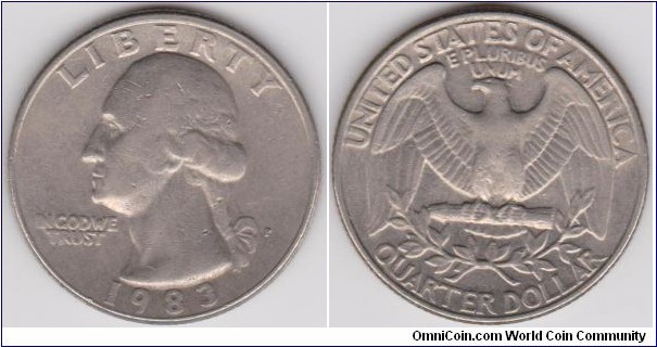 1983-P Washington Quarter