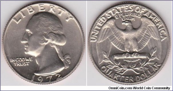 1972 Washington Quarter