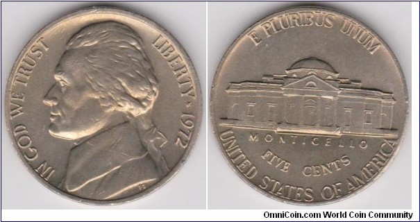 1972 Jefferson Nickel