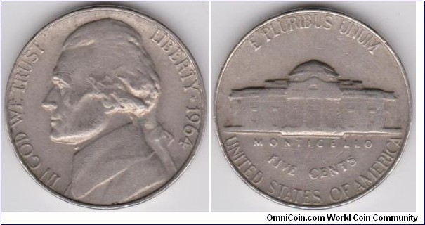 1964 Jefferson Nickel 