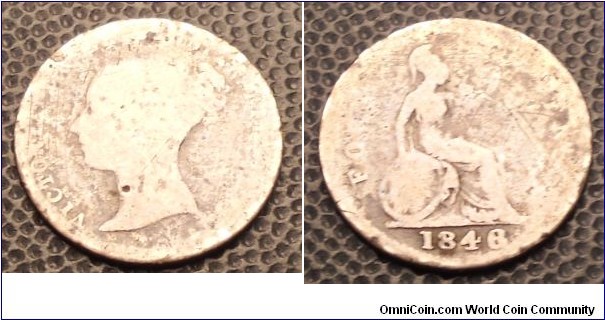 1848/6 four pence, RARE low grade-KEY date example