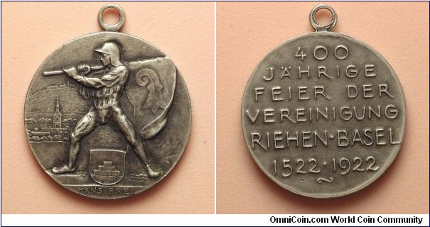 1922 Basel Rheinfelden by Hans Frei 28MM./10.1 grm