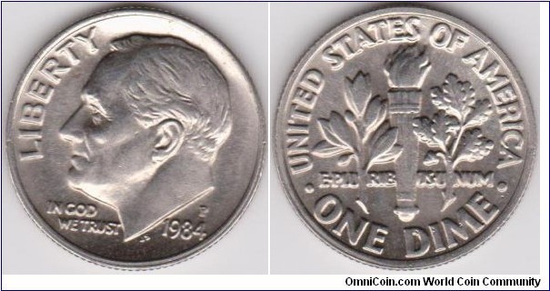 1984-P Roosevelt Dime