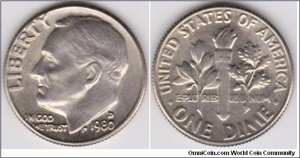 1980-D Roosevelt Dime