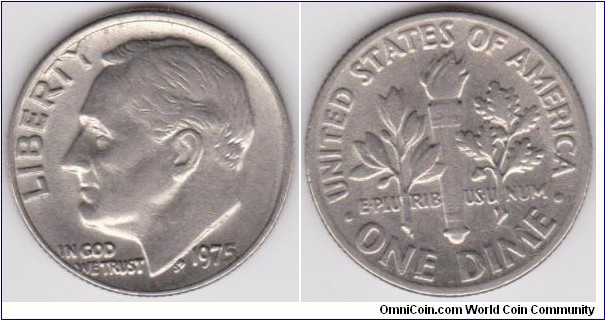 1975 Roosevelt Dime