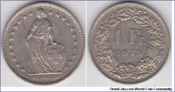 1975 Switzerland 1 Francs