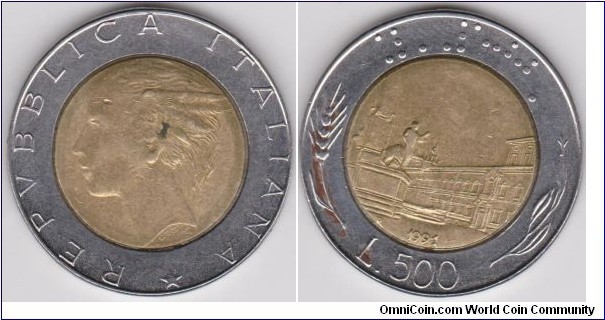 1991 Italy 500 Lire