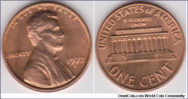 1972-S Lincoln 1 Cent