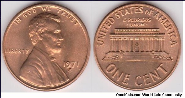 1971-S Lincoln 1 Cent