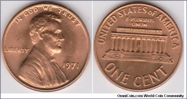 1971 Lincoln 1 Cent