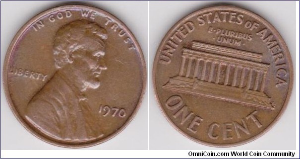 1970 Lincoln 1 Cent 