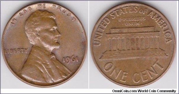 1961 Lincoln 1 Cent
