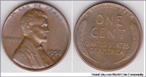 1958-D Lincoln 1 Cent 