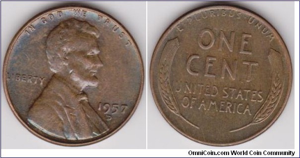 1957-D Lincoln 1 Cent