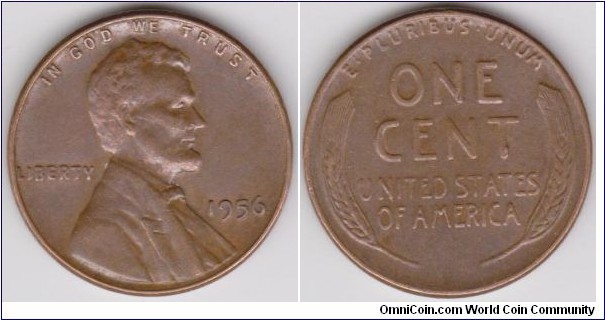 1956 Lincoln 1 Cent