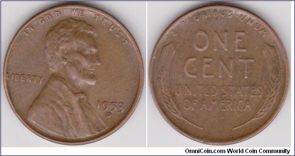 1953-D Lincoln 1 Cent