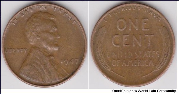 1947 Lincoln 1 Cent 