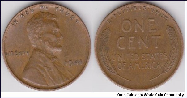 1941 Lincoln 1 Cent 