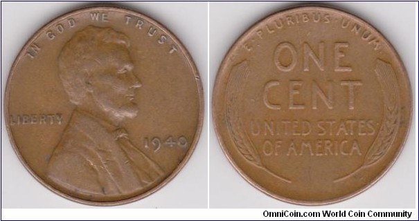 1940 Lincoln 1 Cent