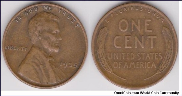 1935 Lincoln 1 Cent 