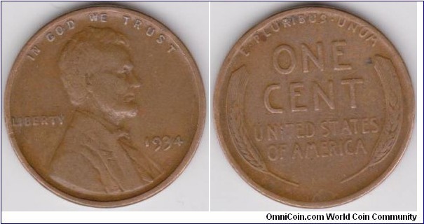 1934 Lincoln 1 Cent